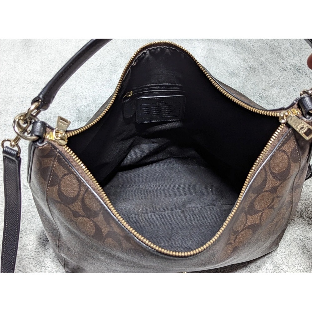 COACH Celeste Hobo Bag in Coated  Canvas Signature and Leather Trim - Picture 7 of 7